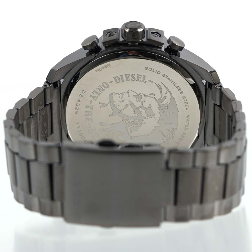 新品　未使用　DIESEL ディーゼル DZ4329 メガチーフ ガンメタル クロノグラフ DIESEL（ディーゼル） 並行輸入品 腕時計 メンズ クロノグラフ 日付