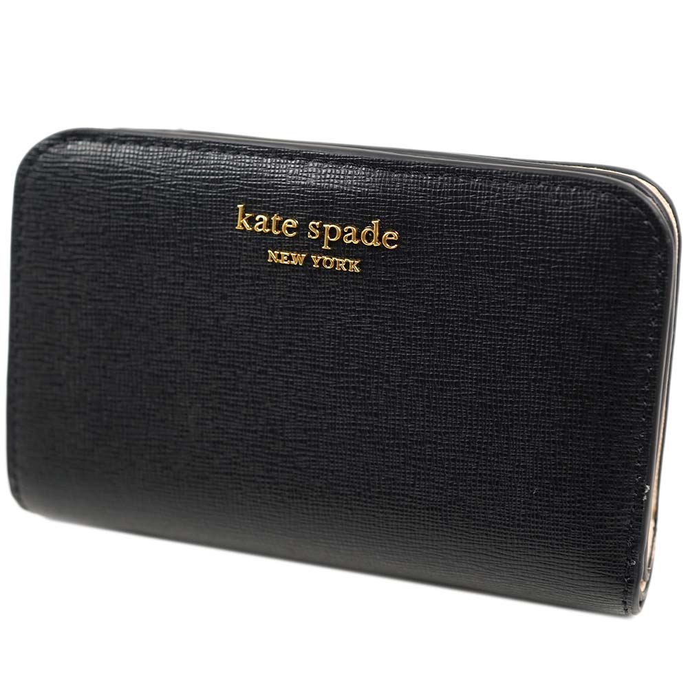 kate spade ケイトスペード 二つ折り財布 ブラック×ベージュ kate spade NEW YORK（ケイト・スペード ニューヨーク） 並行輸入品