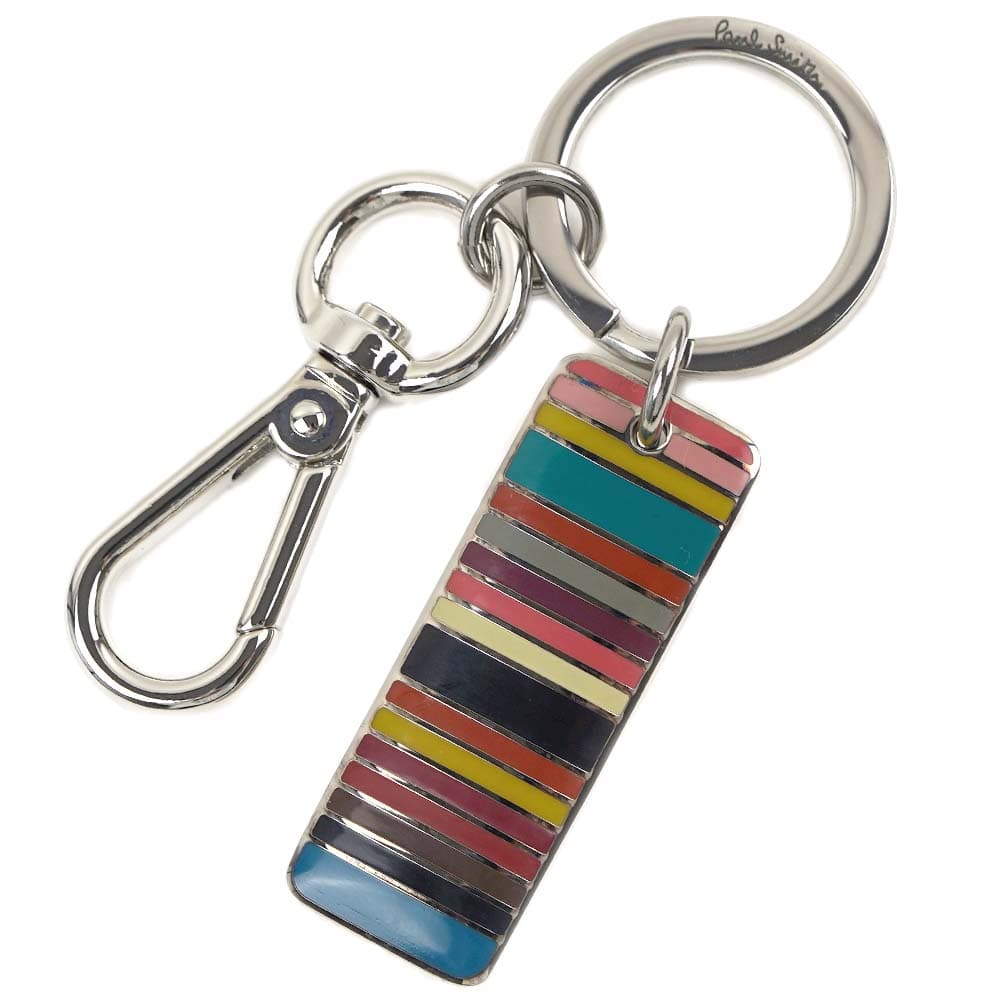 ポールスミス Paul Smith キーリング キーホルダー チャーム M1AKEYR MSTAG 92 シルバー+マルチカラー キーリング ブランド おしゃれ プ Paul Smith（ポール・スミス） 並行輸入品 キーホルダー キーリング