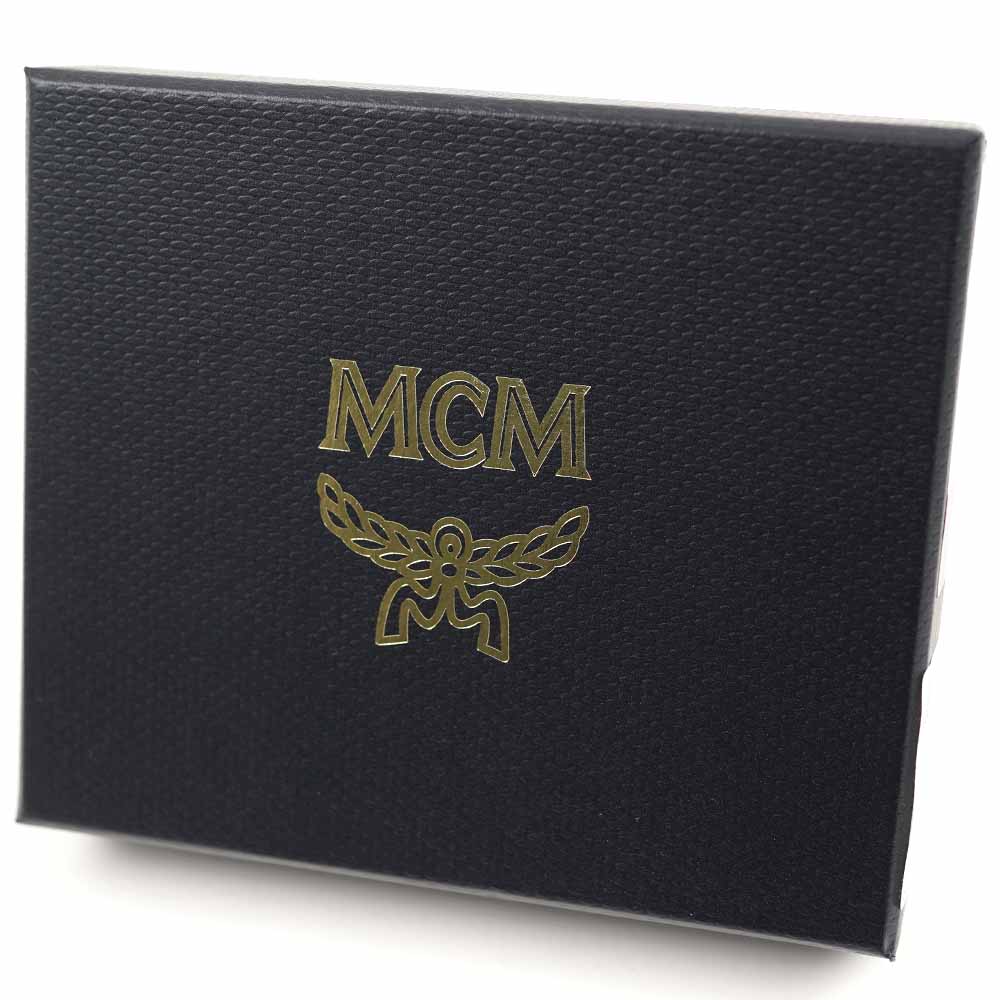 MCM　エムシーエム　ヴィセトス　ロゴ　総柄　折財布　ブラック MCM（エムシーエム） 財布 メンズ ブランド ヴィセトス 二つ折り財布