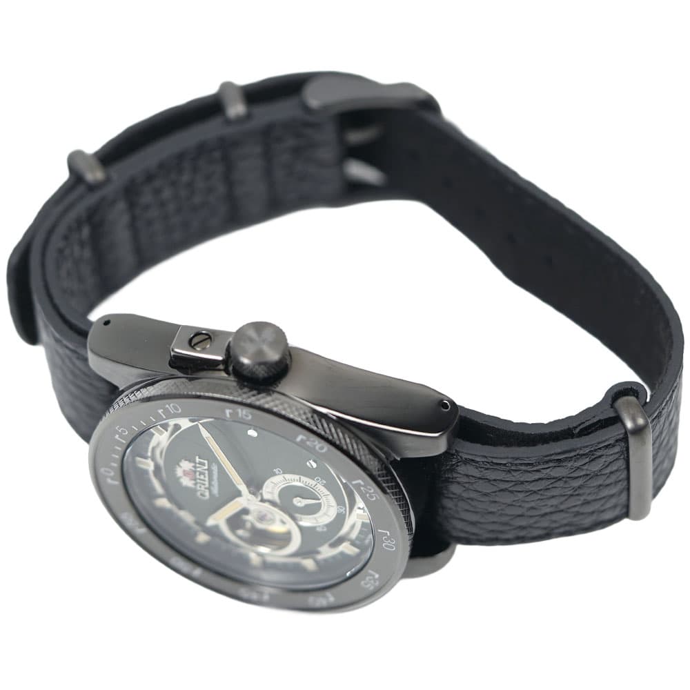 ORIENT 自動巻き 腕時計 黒色 レザー ORIENT（オリエント） 並行輸入品 腕時計 海外モデル 自動巻き 手巻