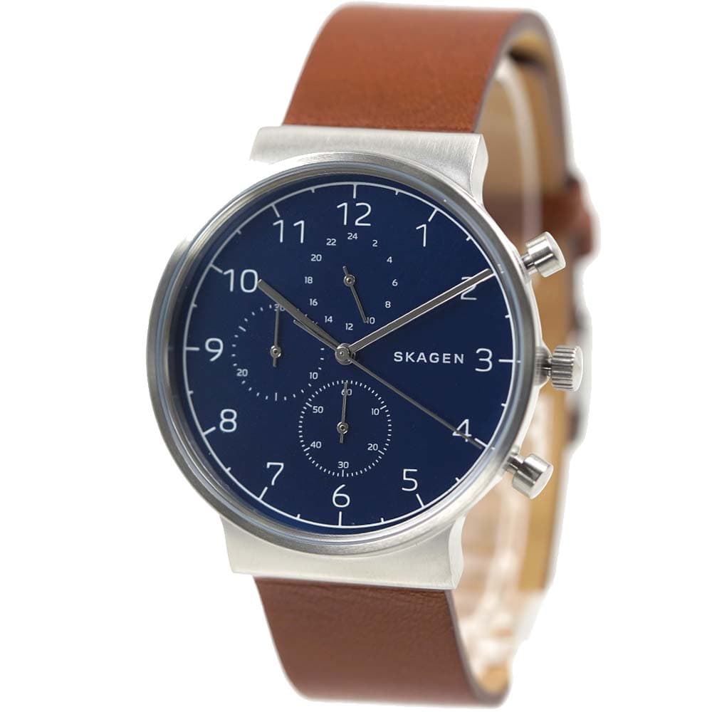SKAGEN（スカーゲン） 並行輸入品 腕時計 メンズ クロノグラフ レザー