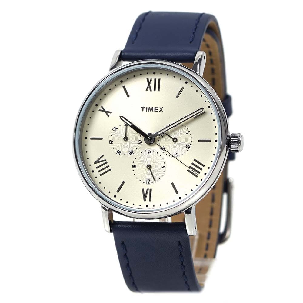 タイメックス 腕時計 メンズ レディース ユニセックス サウスビュー TIMEX SOUTHVIEW レザーベルト 日付、曜日カレンダー  TW2R29200