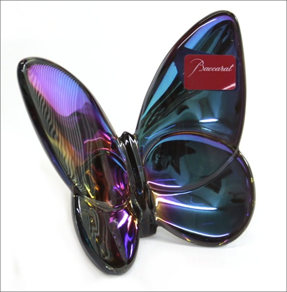（ターコイズ） PAPILLON バカラ (パピヨン・ラッキーバタフライ) 気品のある躍動感☆幸せを運ぶモーチーフ☆ 2105932 お薦めギフト☆