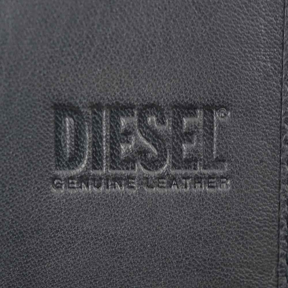 DIESEL ディーゼル 二つ折り財布 小銭入れ無し ブラック X09017