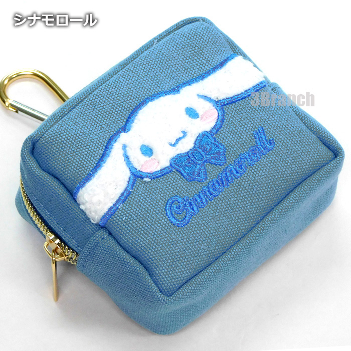 sanrio（サンリオ） ポーチ カラビナ付き ミニポーチ 立体アップリケ