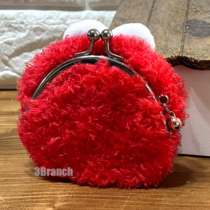 ⑨☆優良品♪エピ ♪ガマ口♦︎折り財布♪レッドカラー 伝統』x『新感覚』ワンタッチで開くニュピの“がまぐち”長財布