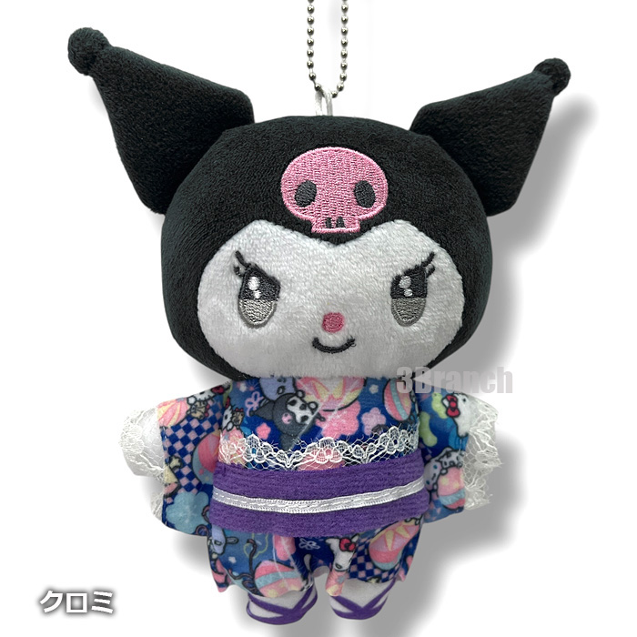 サンリオ マスコットポーチ 和柄日和 ぬいぐるみ マスコット ポーチ 和柄 着物 ハローキティ マイメロディ クロミ シナモロール | sanrio | 02