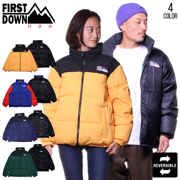 FIRST DOWN ダウンジャケット メンズ ブランド ストリート ヒップホップ ユニセックス BUBBLE DOWN JACKET MICROFT  F342500C