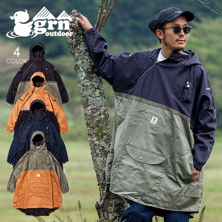 grn outdoor HIASOBI CAMPER PONCHO - アウター