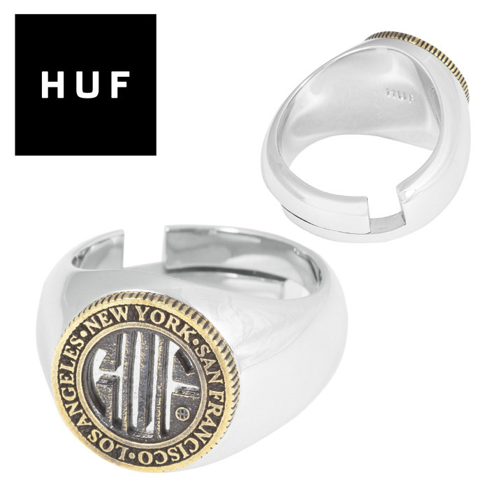 HUF REGIONAL RING ハフ 指輪 シルバー アンティークゴールド リング おしゃれ ブランド メンズ レディース ユニセックス  AC80084