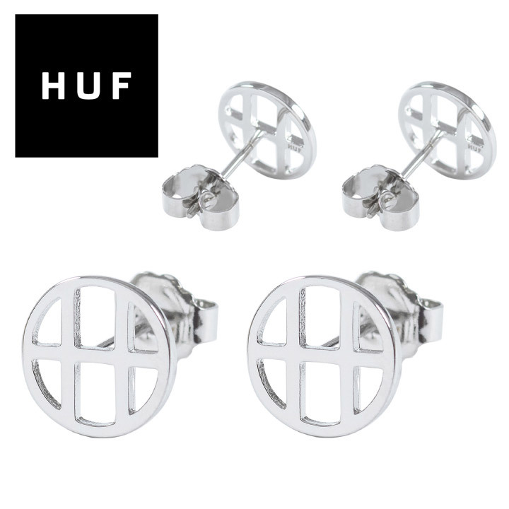 HUF CIRCLE H PIERCE シルバー ピアス ハフ おしゃれ ブランド メンズ レディース ユニセックス 2021 真鍮製  AC80047SP21