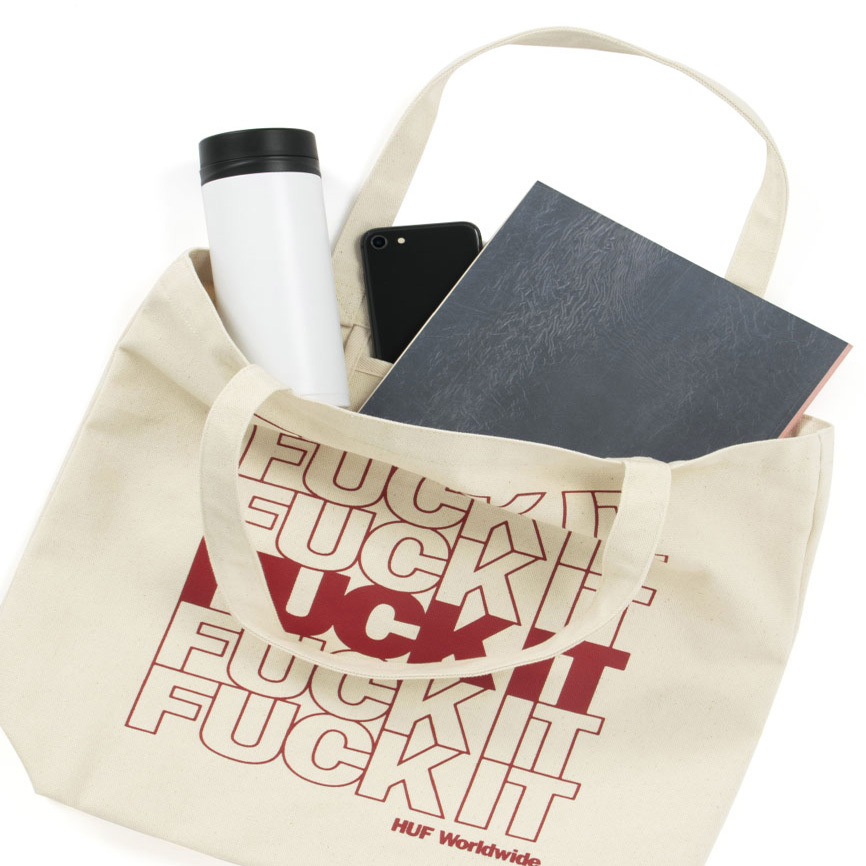 HUF ハフ キャンパストートバック ブランド BAG FUCK IT TOTE BAG M