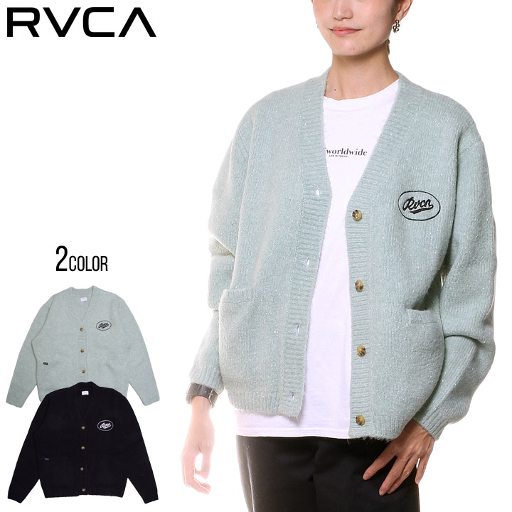 RVCA ルーカ カーディガン ニット レディース サーフ カジュアル ブランド WORK SCRIPT CARDIGUN BC044-092