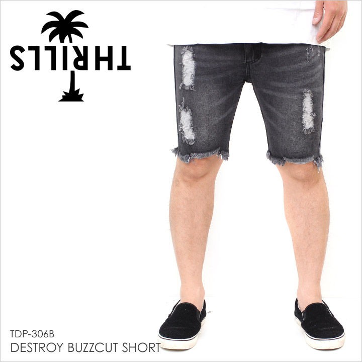 ハーフパンツ メンズ THRILLS DESTROY BUZZCUT SHORT - TDP-306B