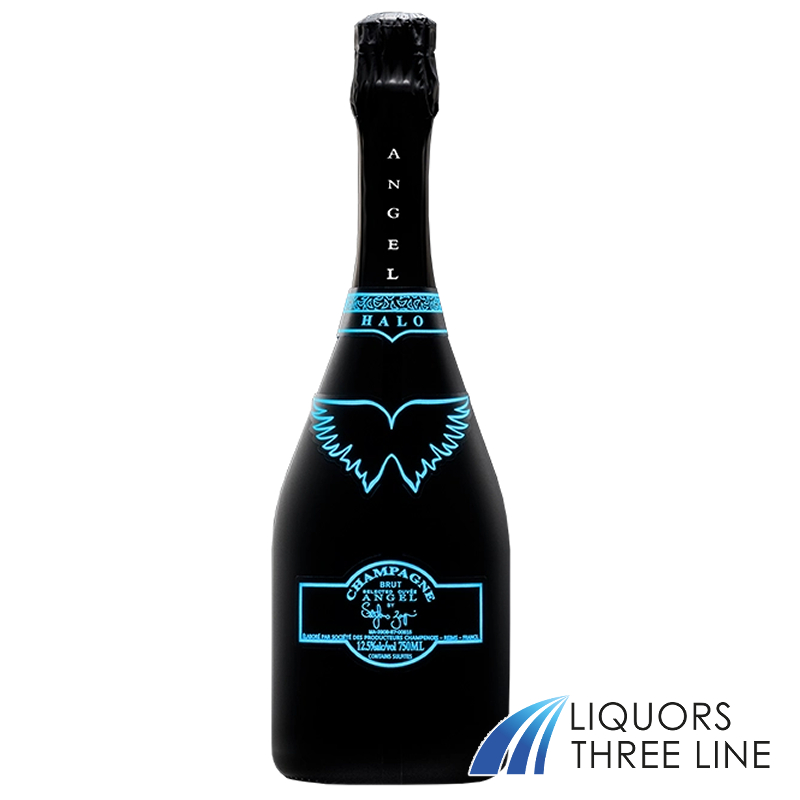 【送料無料 光る！ 正規品】エンジェル シャンパン ブリュット ヘイロー ブルー 750ml フランス 白【果実酒】※北海道・九州・沖縄・クール便は除くの画像