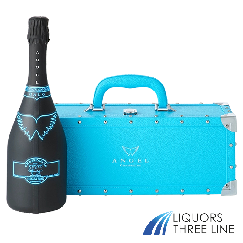 【送料無料 光る！ 正規品】エンジェル シャンパン ブリュット ヘイロー ブルー 750ml フランス 白【果実酒】※北海道・九州・沖縄・クール便は除くの画像