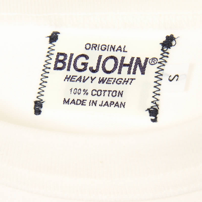 BIG JOHN ビッグジョン MHTS02M-69B ヘビーウェイト マグナムウェイト ポケットTシャツ ホワイト 青タグ MADE IN JAPAN｜3love｜08