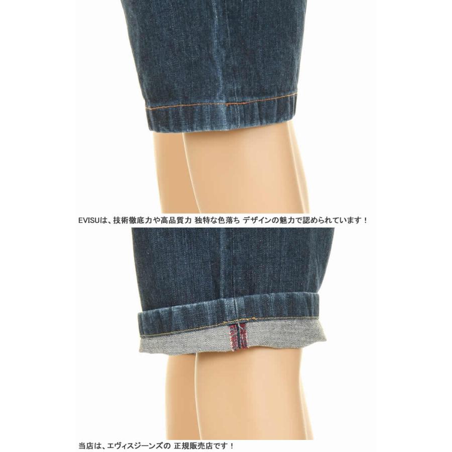 EVISU JEANS USED No3 2001 RELAXED FIT BLUE PAINT MARK HALF PANTS エヴィスジーンズ カモメマーク No3 2001 ハーフ ショート パンツ｜3love｜07