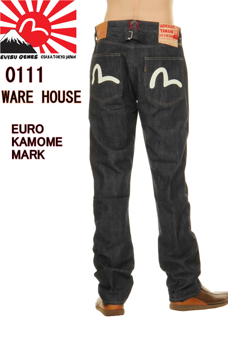 EVISU JEANS ＆ WARE HOUSE エヴィスジーンズ 0111 カモメ ユーロ プリントマーク ウエアハウス ジーンズ 戎 恵比須  ストレート : ev-741-0111 : スリーラブ - 通販 - Yahoo!ショッピング