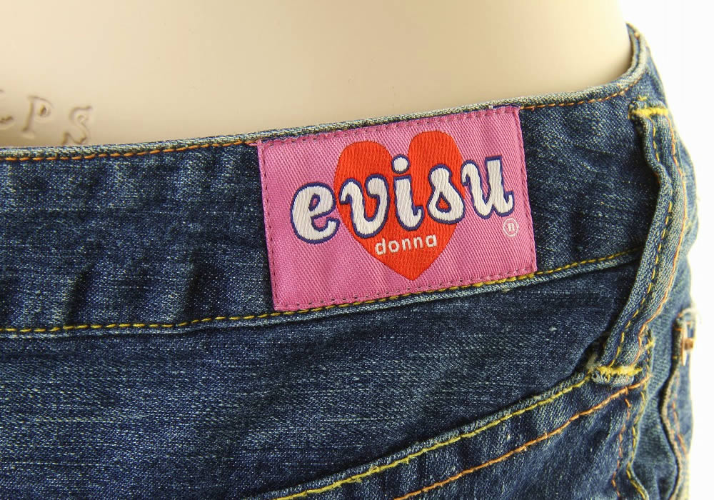 訳あり EVISU エヴィス EVISUJEANS EVISUDONNA USED デニムスカート