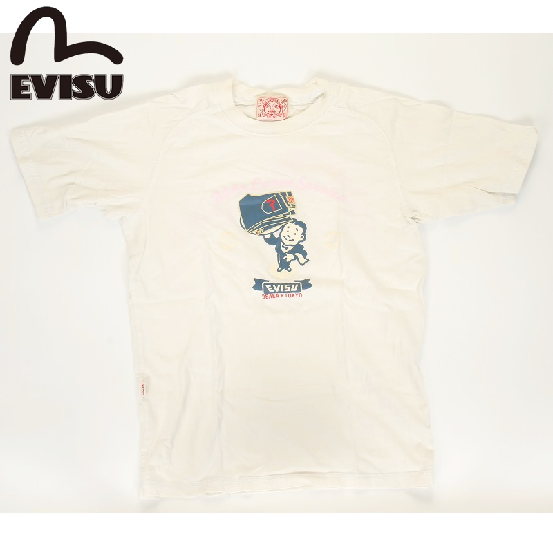 EVISU JEANS USED 半袖 Tシャツ エヴィス ジーンズ トップス ホワイト