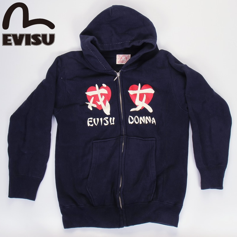 evisu donna エヴィスドンナ ジップアップパーカー 楽天市場】EVISU JEANS USED DONNA ジップパーカー ジップアップ