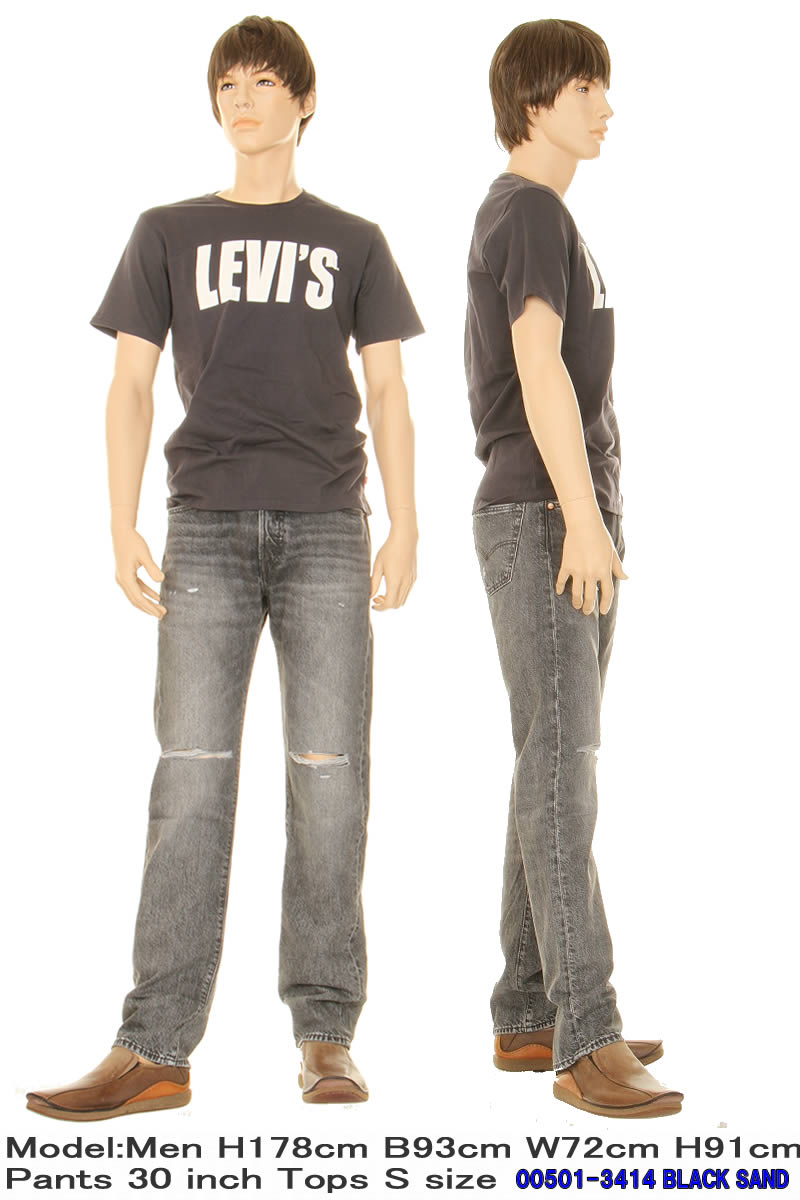 LEVI'S 501 JEANS リーバイス 00501-3414 BLACK SAND BEACH KAIHARA JAPAN ブラックデニム  COTTON 100% DENIM