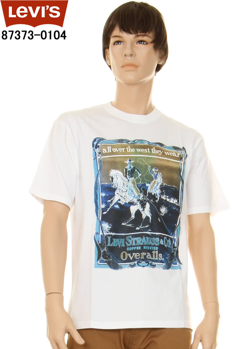 Levi's T-SHIRTS 87373-0104 ヴィンテージ グラフィックTシャツ ホワイト リーバイスTシャツ リーバイスクルーネックｔシャツ｜3love
