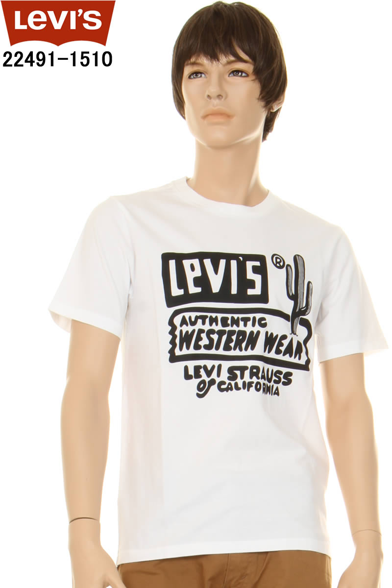 Levi's T-SHIRTS 22491-1510 スタンダード グラフィックTシャツ ホワイト リーバイスTシャツ リーバイスクルーネックTシャツ｜3love