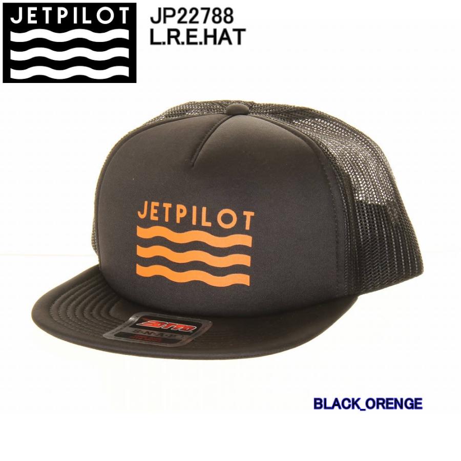 JET PILOT JP22788 BLACK ORENGE L.R.E.HAT ジェットパイロット オーバルロゴ ブラック BLACK メッシュキャップ 帽子 CAP フロントマーク｜3love