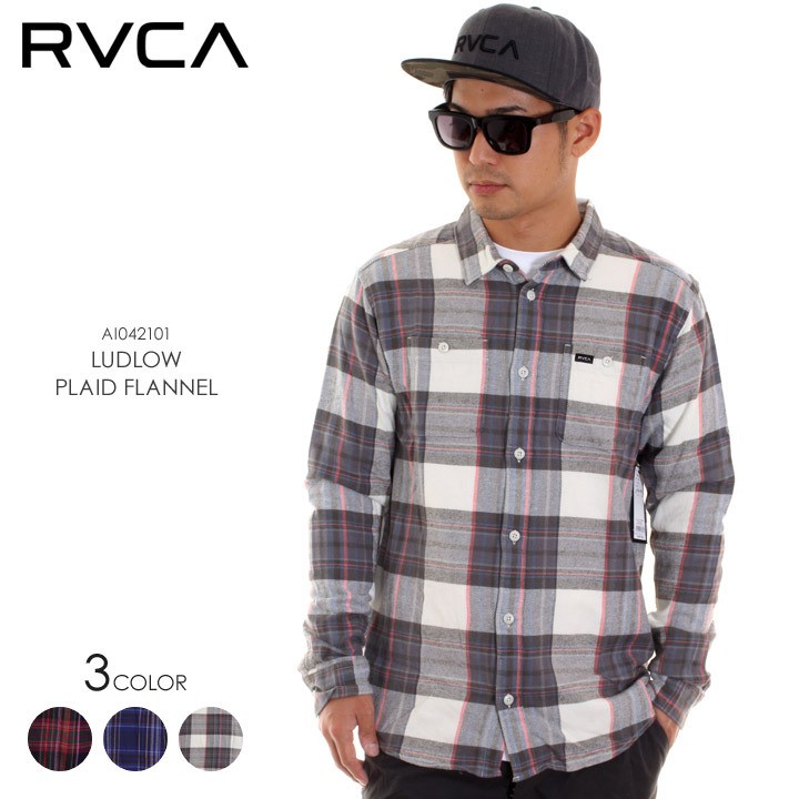 RVCA ルーカ メンズ ネルシャツ LUDLOW PLAID FLANNEL AI042101 AI042