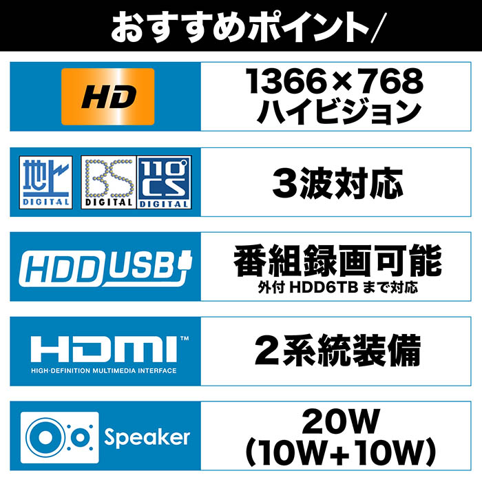 テレビ 液晶テレビ 32インチ Wチューナー搭載 地上 BS 110度CSデジタル