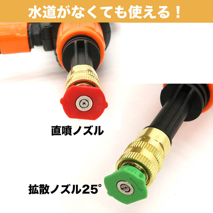 高圧洗浄機 充電式 miniハンディー高圧洗浄ガン 最大圧力2.2Mpa