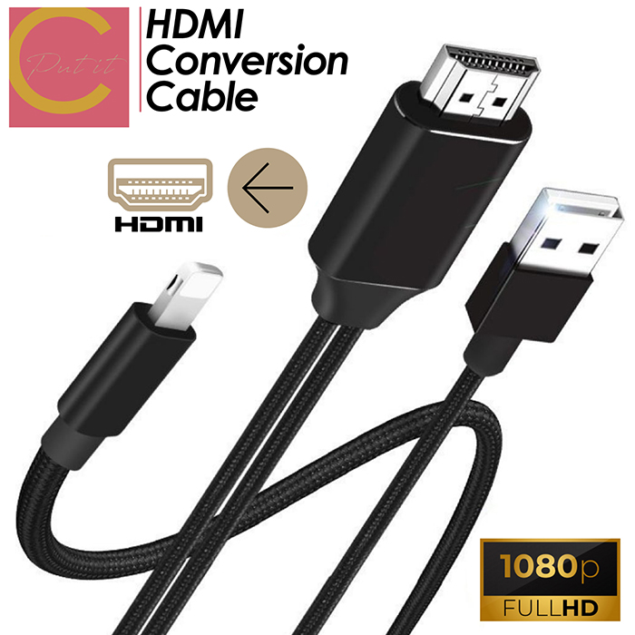 【 送料無料 】  HDMI変換ケーブル iphone type-c 変換 変換ケーブル 変換アダプタ HDMI ios14 android iPad ゲーム 動画 テレビ 接続..