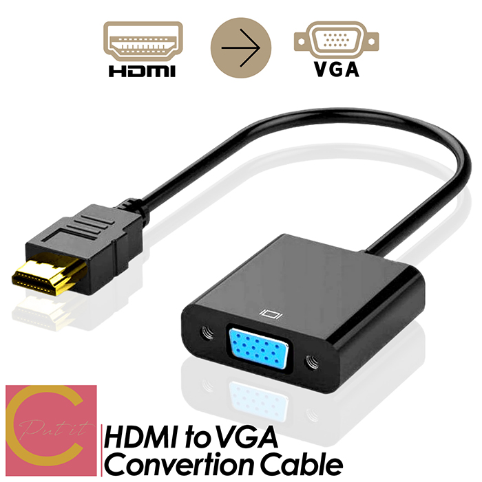  ̵   HDMI to VGA Ѵץ Ѵ ץ ץ ֥ ˥ D-Sub HDCPб 1920x1080 PC ǥץ쥤 Ѵ Ѵͥ Ÿ