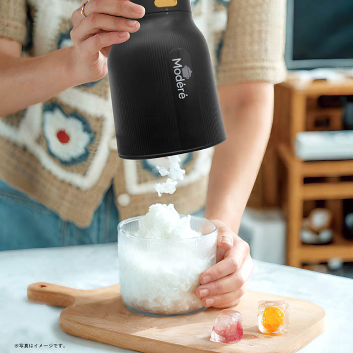 ミキサー かき氷器 電動式 2in1かき氷＆ミキサー 充電式 6枚刃 1700rpm