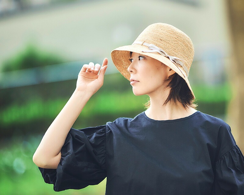 田中帽子店 uk-h096 Gina ジーナ ラフィアクロッシェ