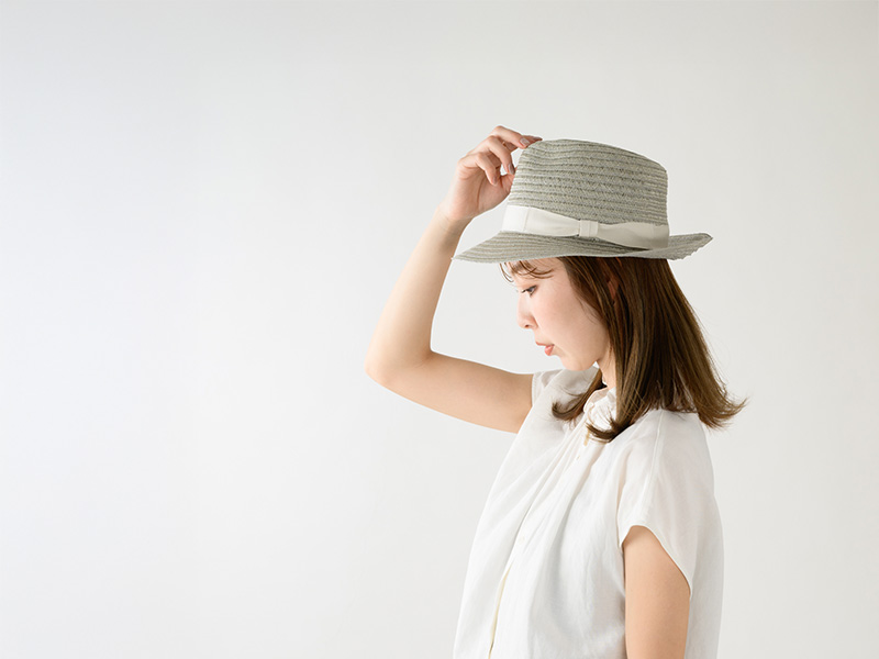 岡本帽子 マニラ麻・中折れ帽子 ok-bp001