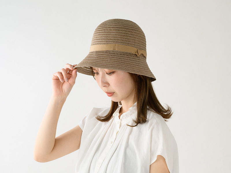 岡本帽子 マニラ麻・クロッシェ ok-bp005