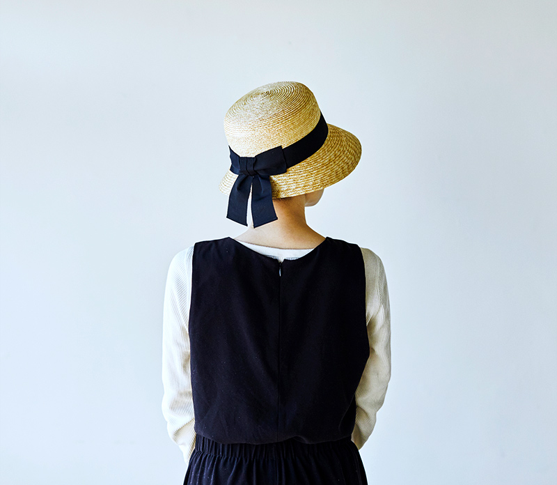 田中帽子店 Anne(アンヌ) つば(短)細麦 女優帽