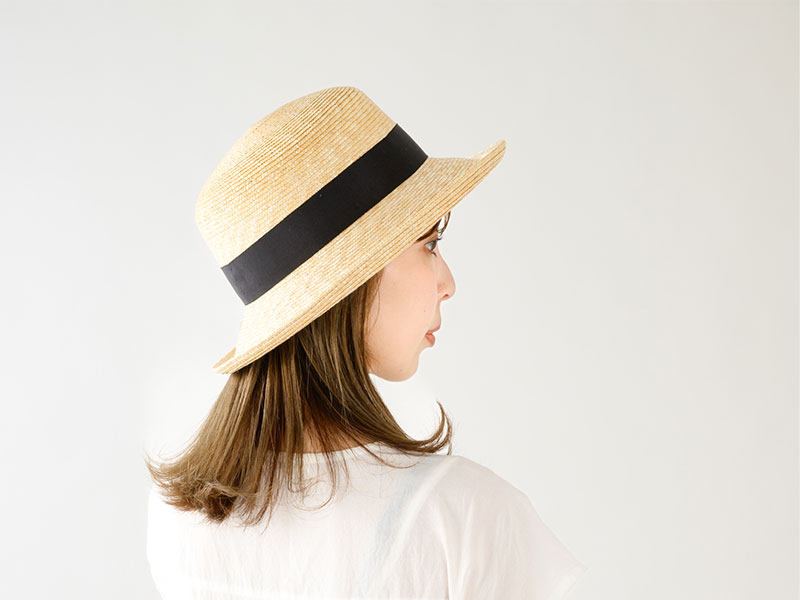 田中帽子店 uk-h041 Lilly リリー 麦わら エッジアップハット （57cm）