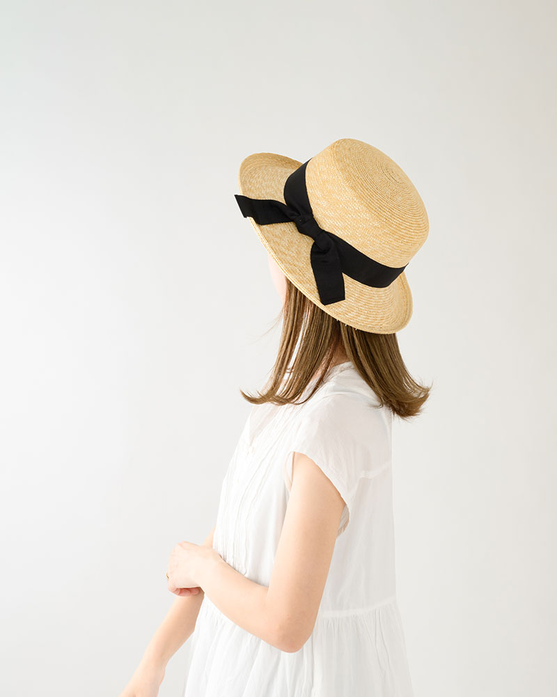 田中帽子店 uk-h041 Lilly リリー 麦わら エッジアップハット （57cm）