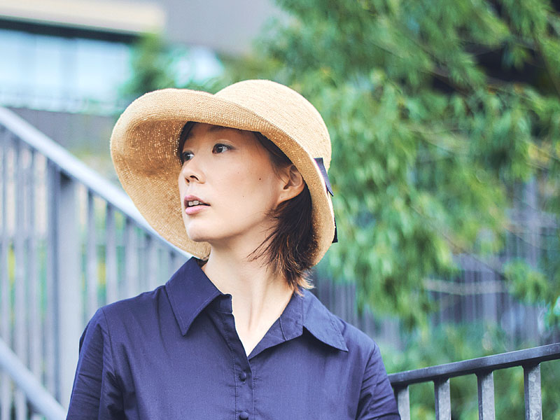 田中帽子店 Chloe2（クロエ2）ラフィア 女優帽 58cm 60cm uk-h139