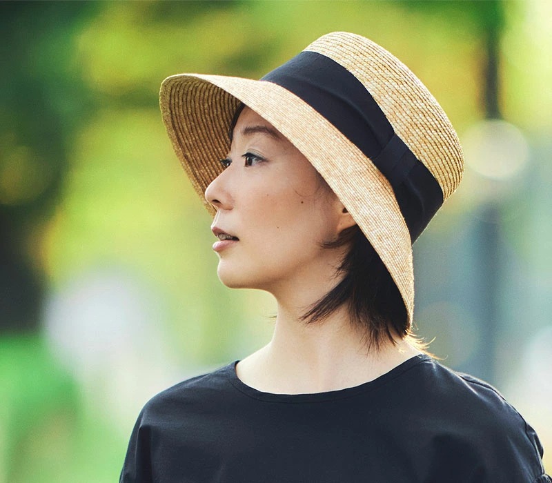 田中帽子店 uk-h111 Anika アニカ 麦わら 女優帽 クラウン浅め
