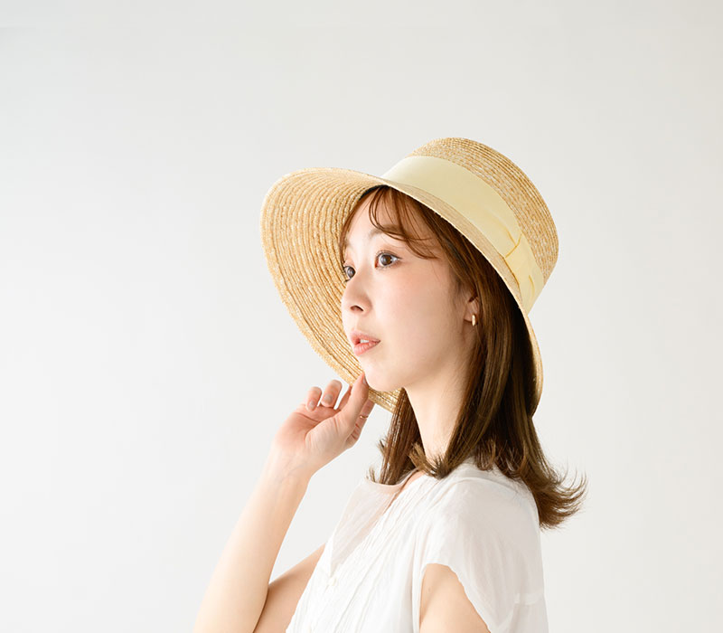 田中帽子店 uk-h111 Anika アニカ 麦わら 女優帽 クラウン浅め