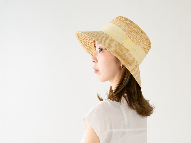 田中帽子店 uk-h111 Anika アニカ 麦わら 女優帽 クラウン浅め