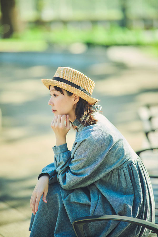 田中帽子店 Brice2 ブリス ラフィア カンカン帽 ポークパイハット