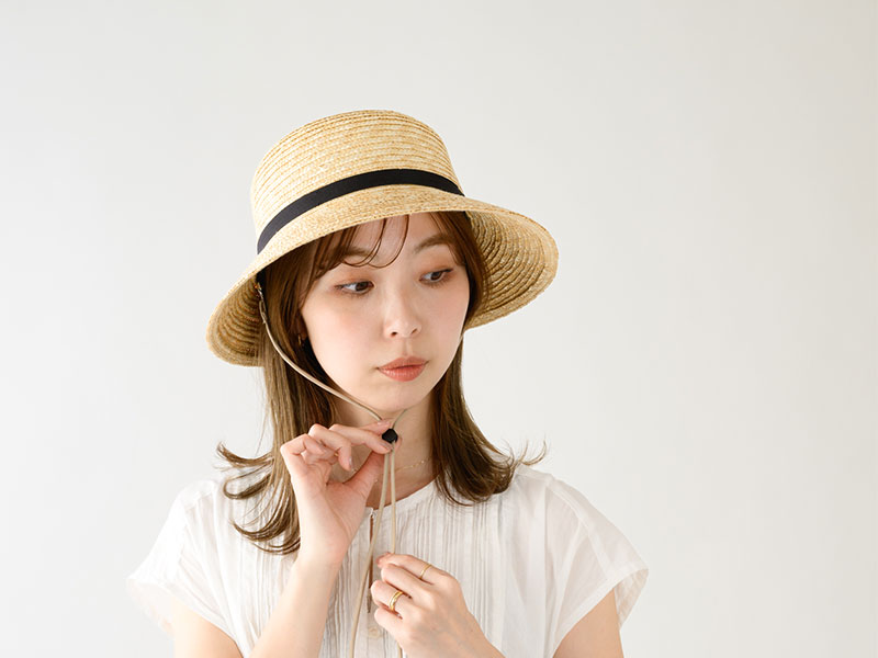 田中帽子店 uk-h148 Franka フランカ 麦わら女優帽 57.5cm