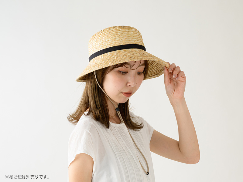 田中帽子店 uk-h148 Franka フランカ 麦わら女優帽 57.5cm